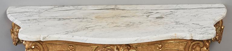A Swedish Rococo 18th century console table by Adam Flodin, master 1758.