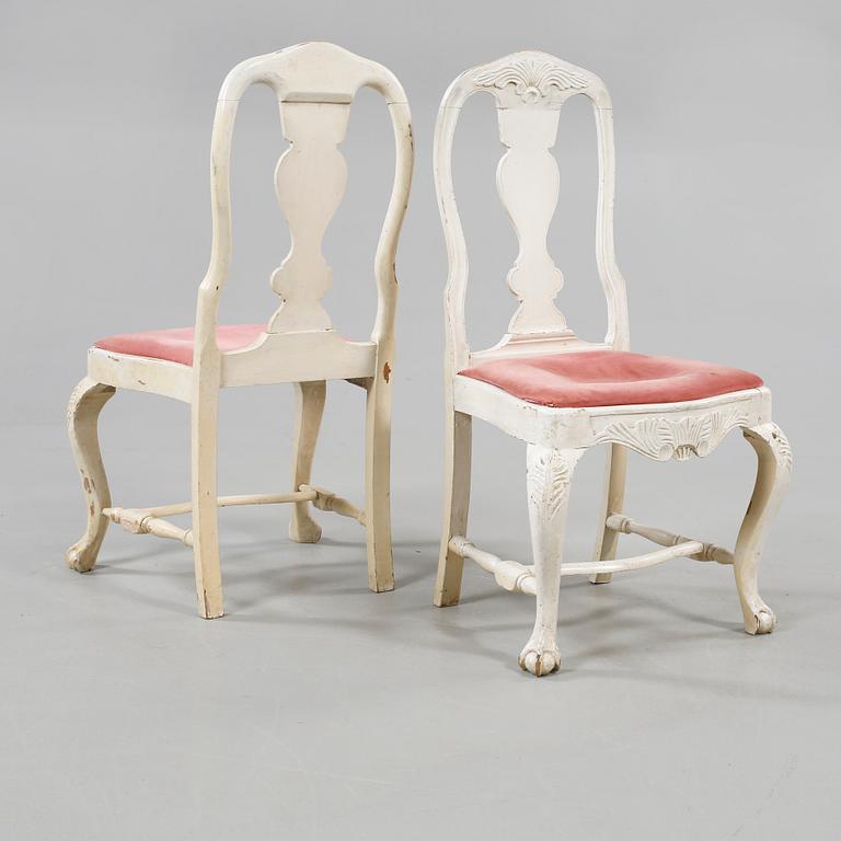 STOLAR, ett par, rokokostil, 1800-tal.