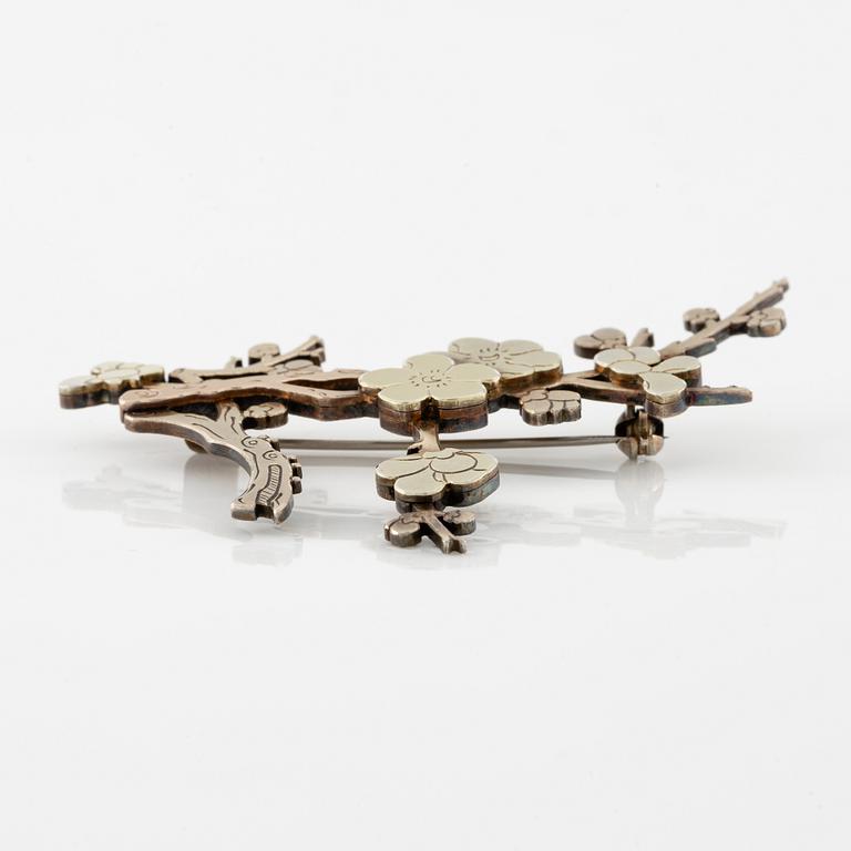 Wiwen Nilsson, a brooch in the form of a twig, sterling silver, Lund.