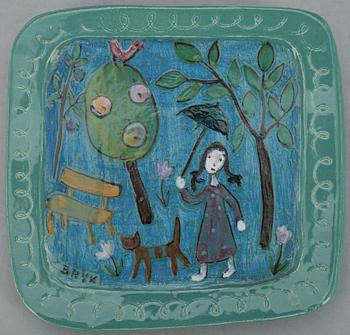 VÄGGRELIEF, keramik, sign Bryk 1944 Arabia.