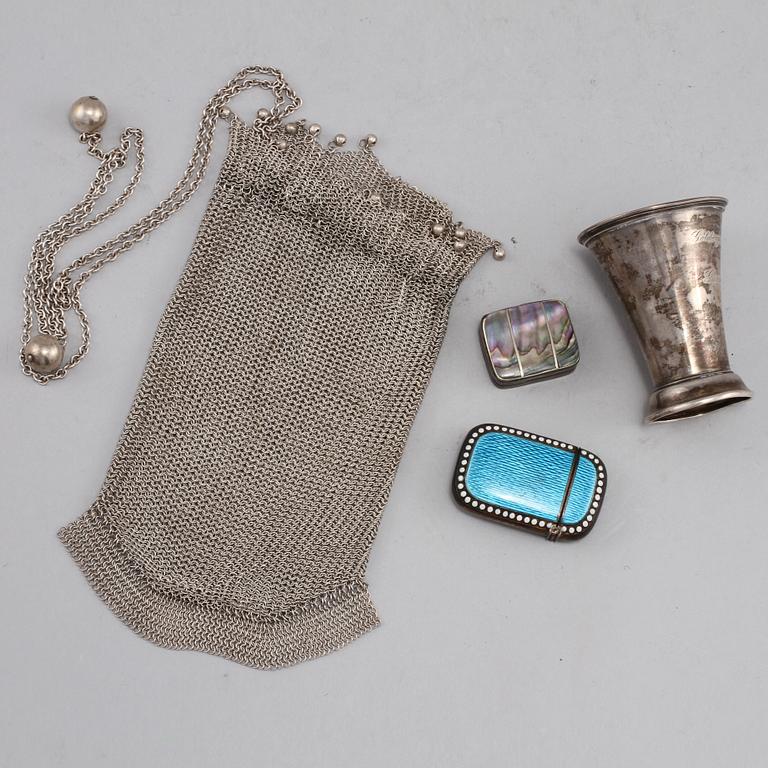 PARTI SILVER, 4 delar, 1900-tal. Vikt 190 g.