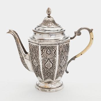 Kaffekanna, silver, Persien (Iran), Pahlavidynastin.