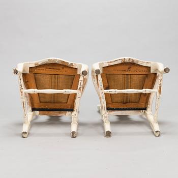 A pair of Rococo style chairs, early 20th century.
