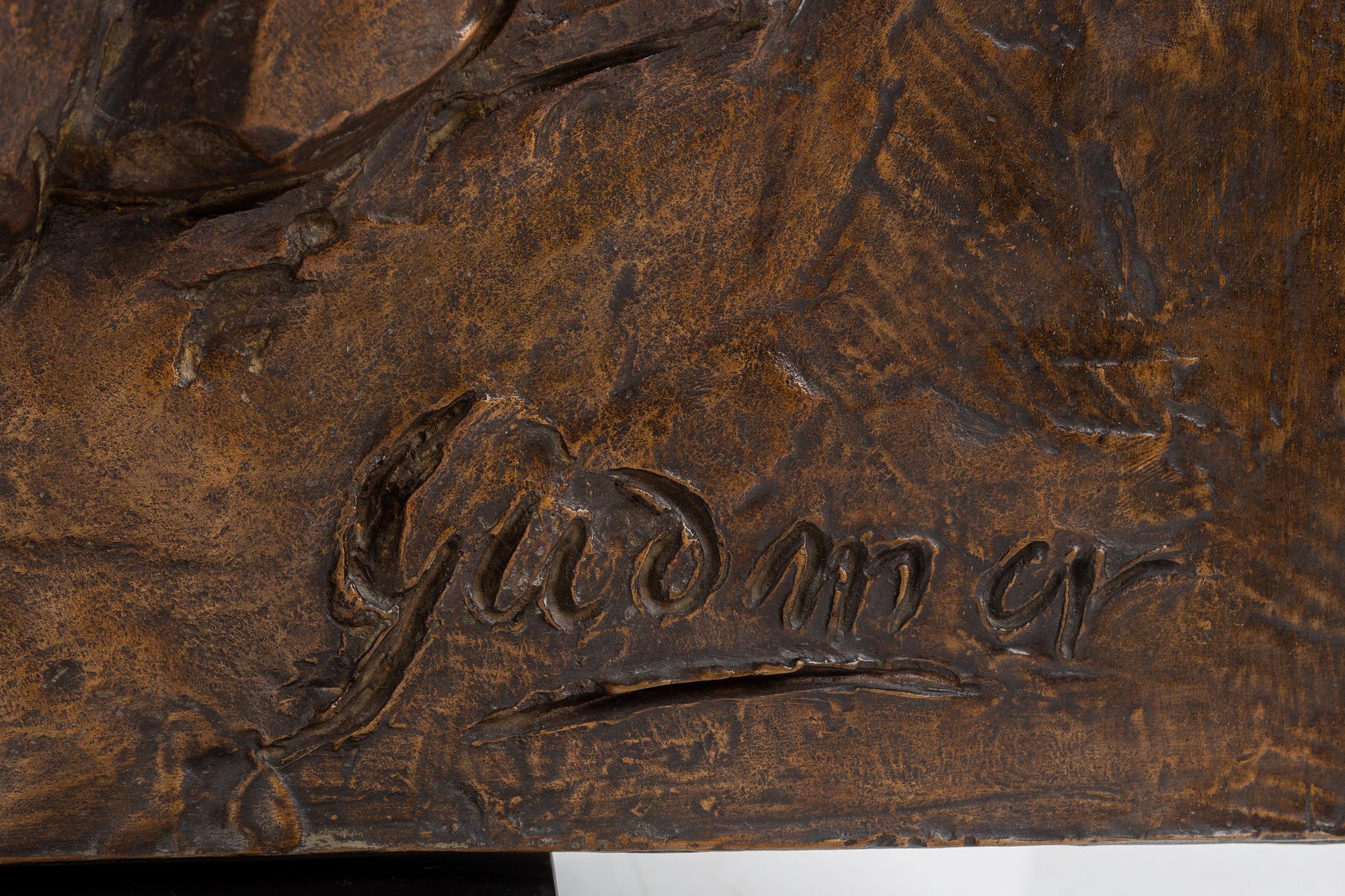 Gudmar Olovson, relief/sculpture. Signed. Numbered. Foundry mark. Bronze, total height 80 cm, length 58.5 cm.