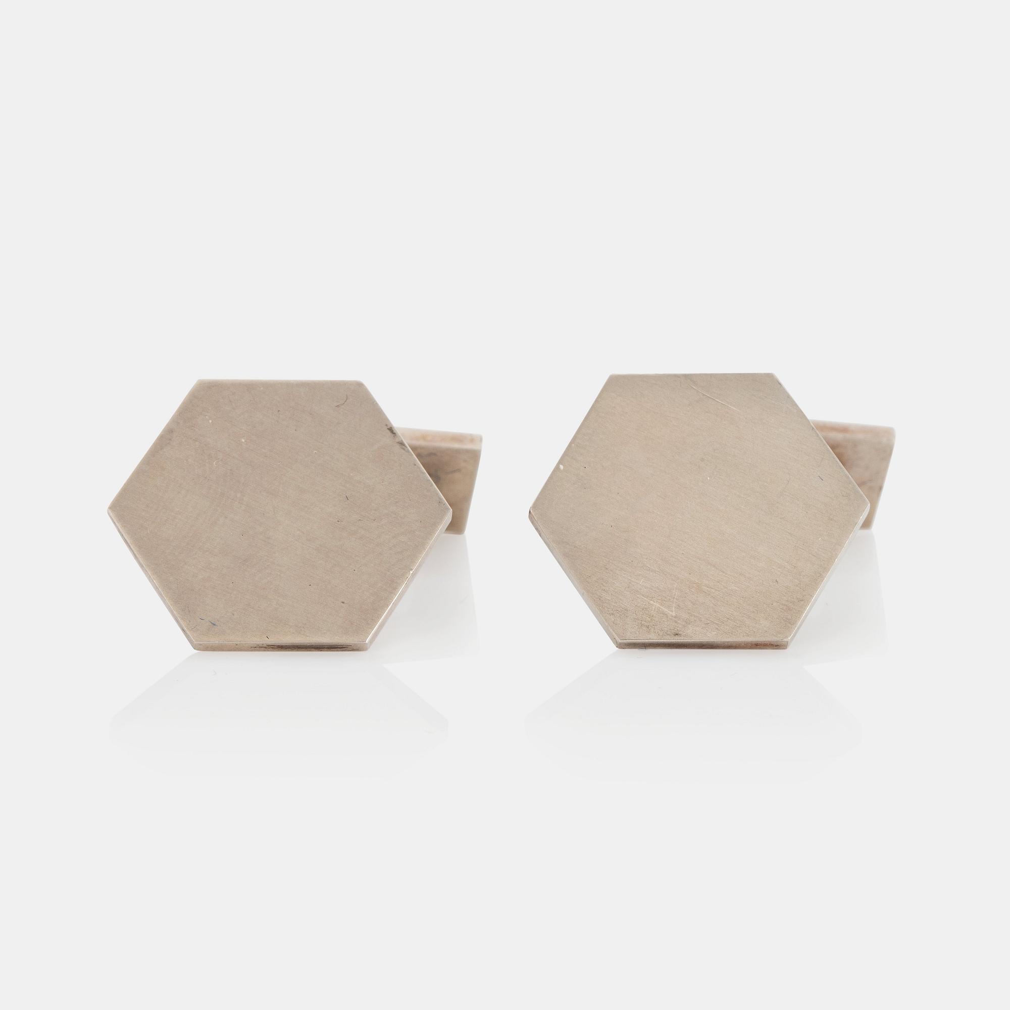 Wiwen Nilsson, a pair of sterling silver cuff-links, Lund 1958.