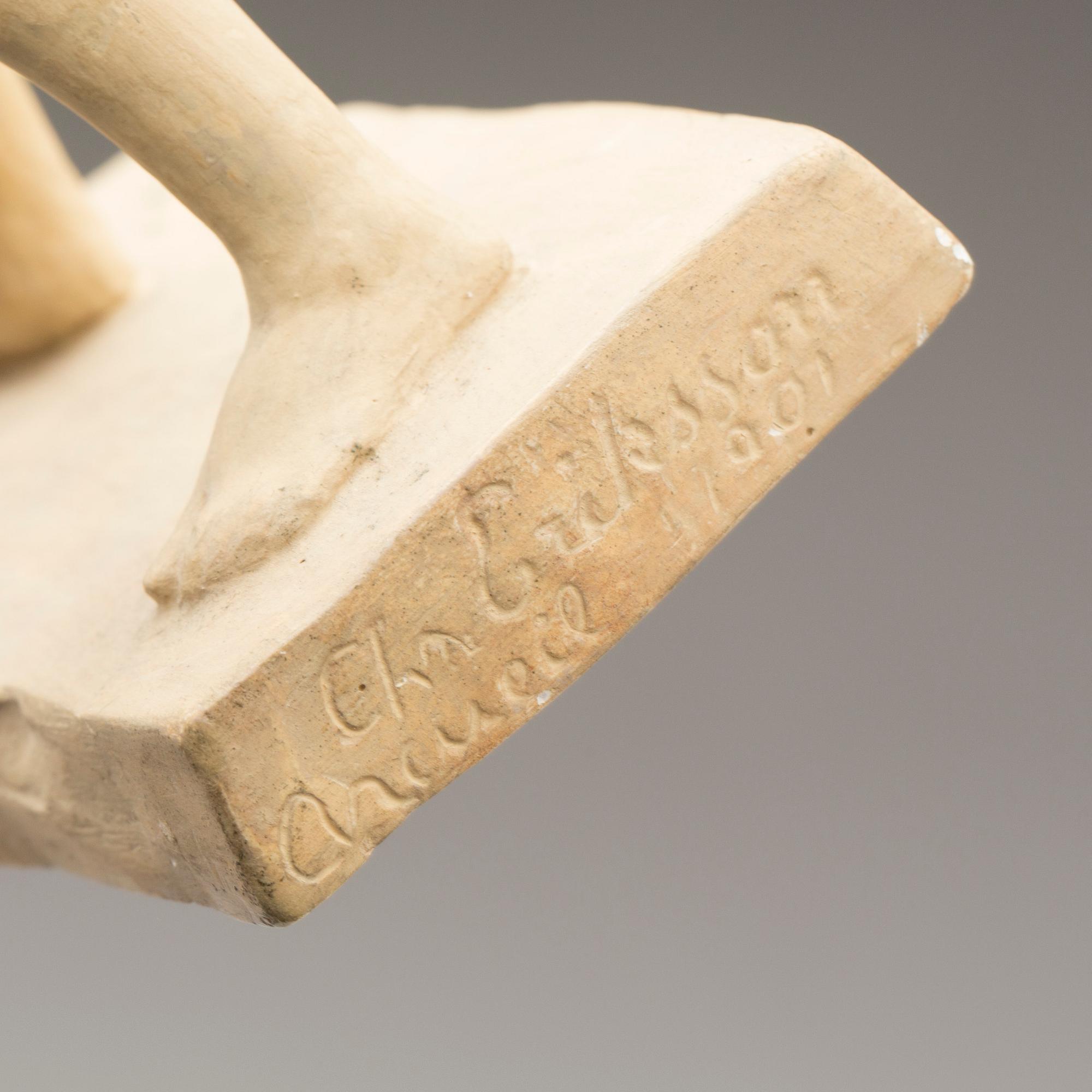 CHRISTIAN ERIKSSON, gips skulptur, utförd 1901.