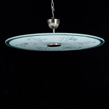 A 1940's Swedish Modern ceiling lamp.