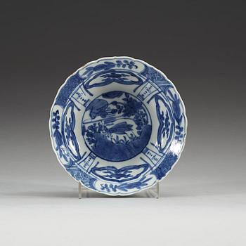 A set of nine blue and white dishes, Ming dynasty, Wanli (1573-1622).