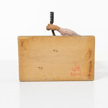 Herman Rosell, tillskriven, skulptur, trä, signerad Leo Spanien 1943.