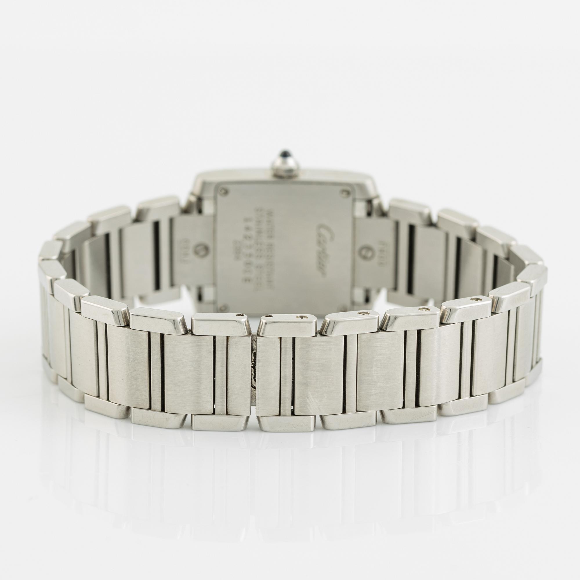 Cartier, Tank Francaise, armbandsur, 20 x 18 (25) mm.