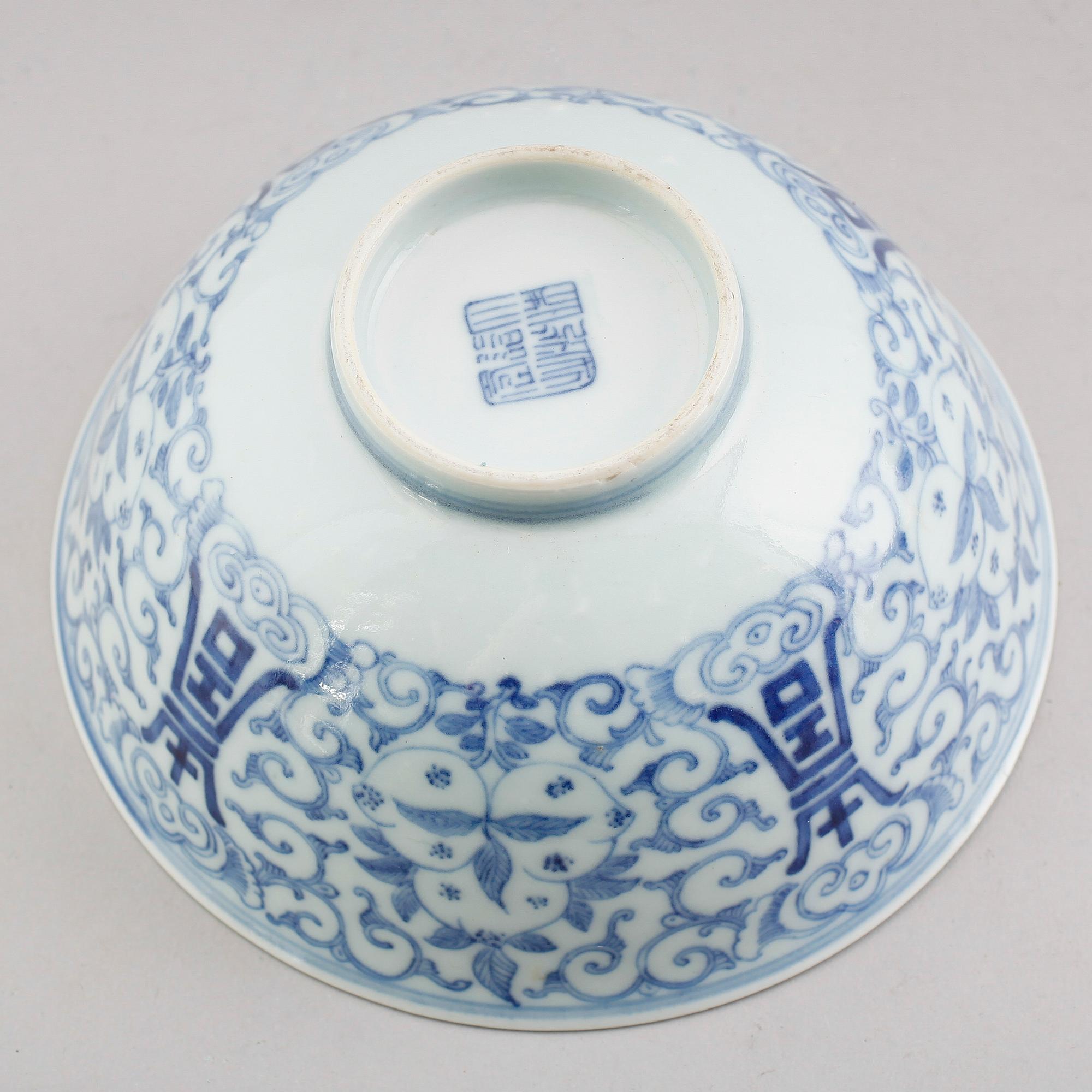 SKÅL, porslin, Kina, Mingstil, 1900-tal.