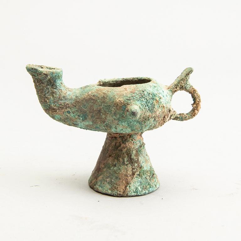 Parti metallkärl, 10 delar, mässing, tenn, kopparlegering. Persien, omkring 1900.