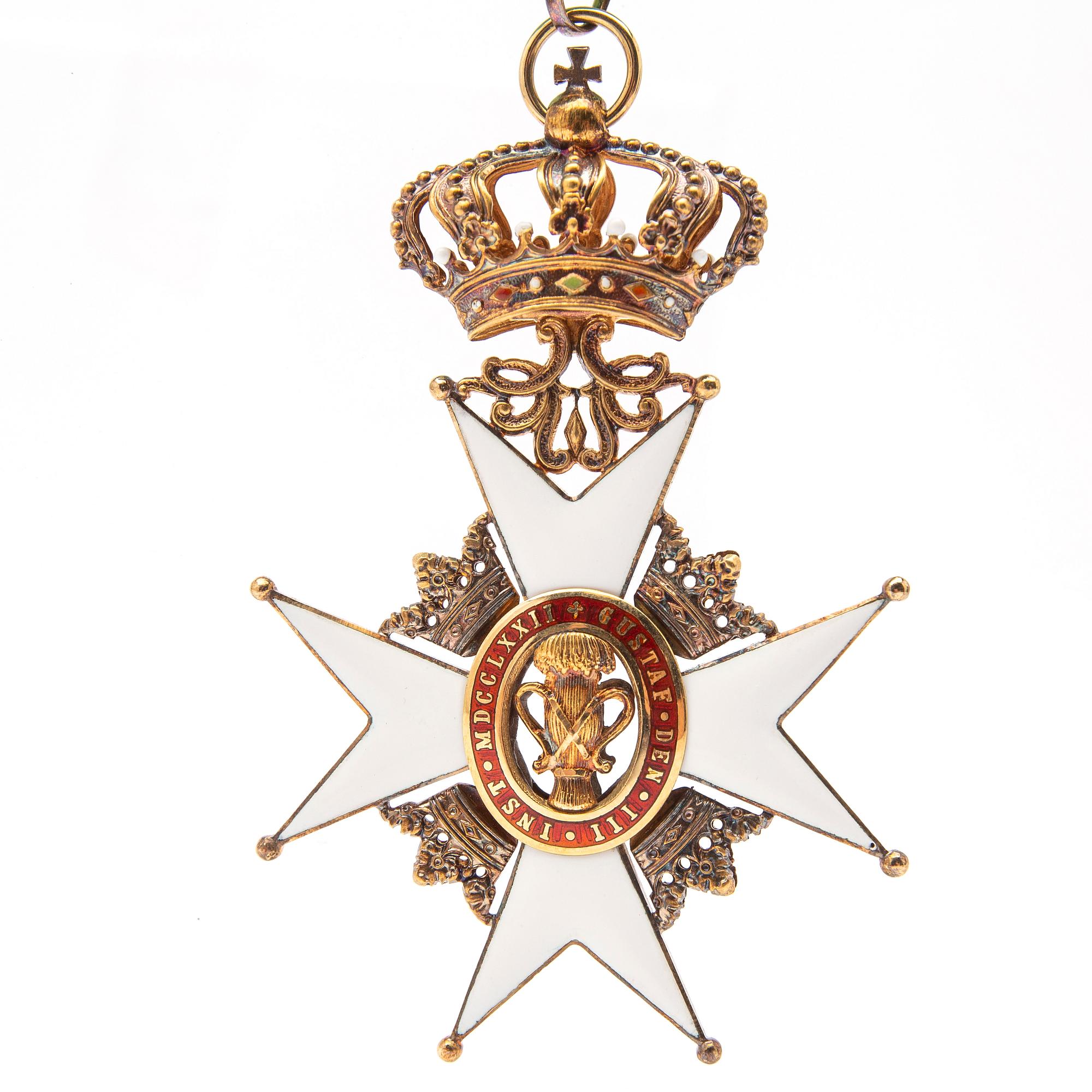 Sweden, knight's badge, gold 18k. CF Carlman, Stockholm, 1952.