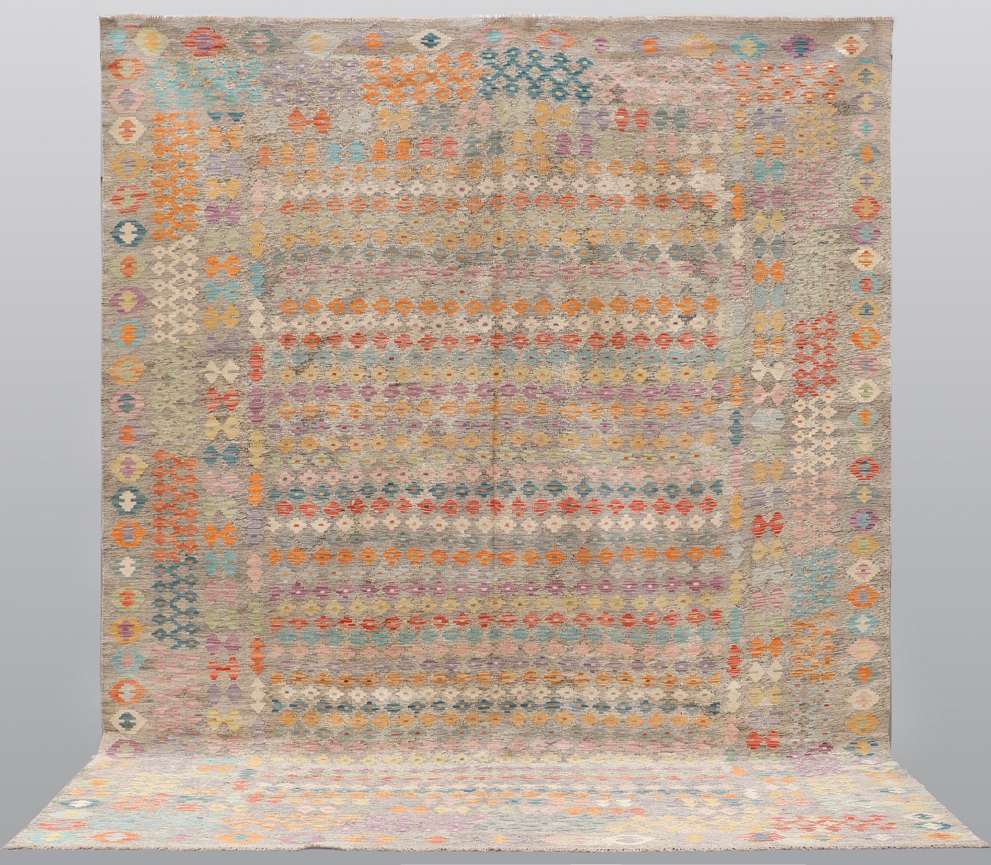 A carpet, Kilim, ca 390 x 314 cm.