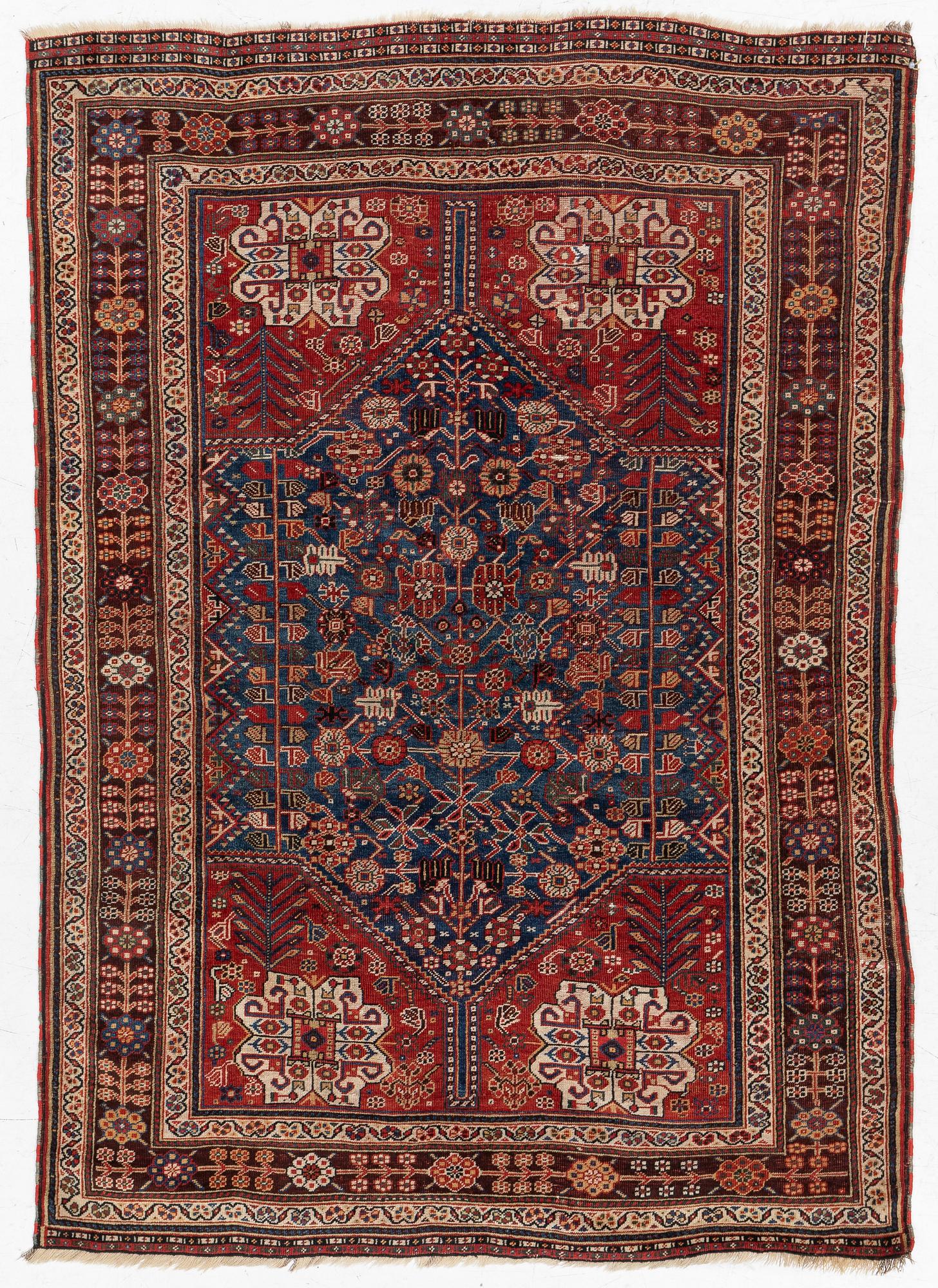 Matta, antik Qashqai, sydöstra Iran, ca 199 x 138 cm.