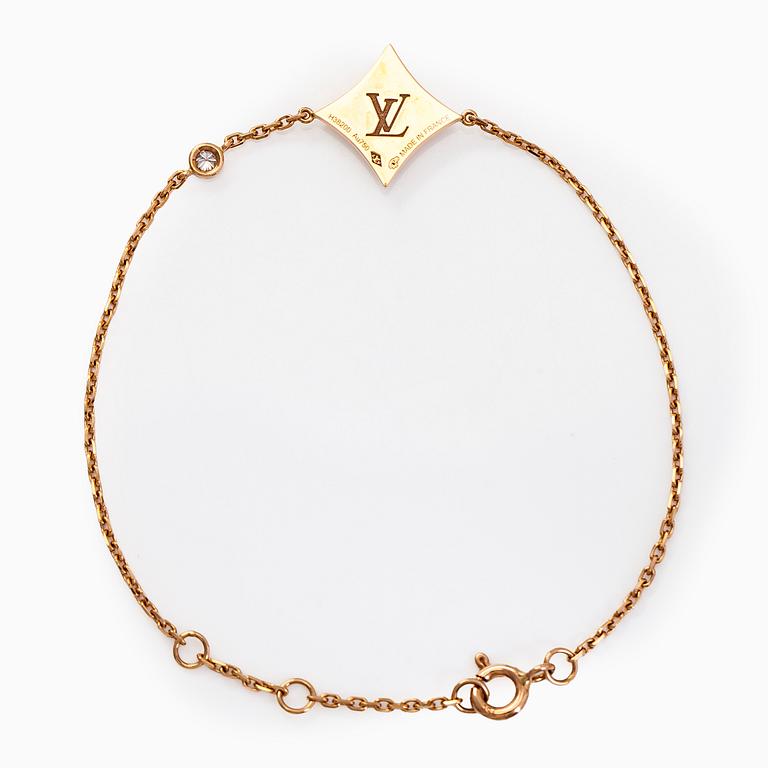 Louis Vuitton, armband, "Color Blossom BB Star", 18K roséguld, rosa pärlemor och en briljantslipad diamant.
