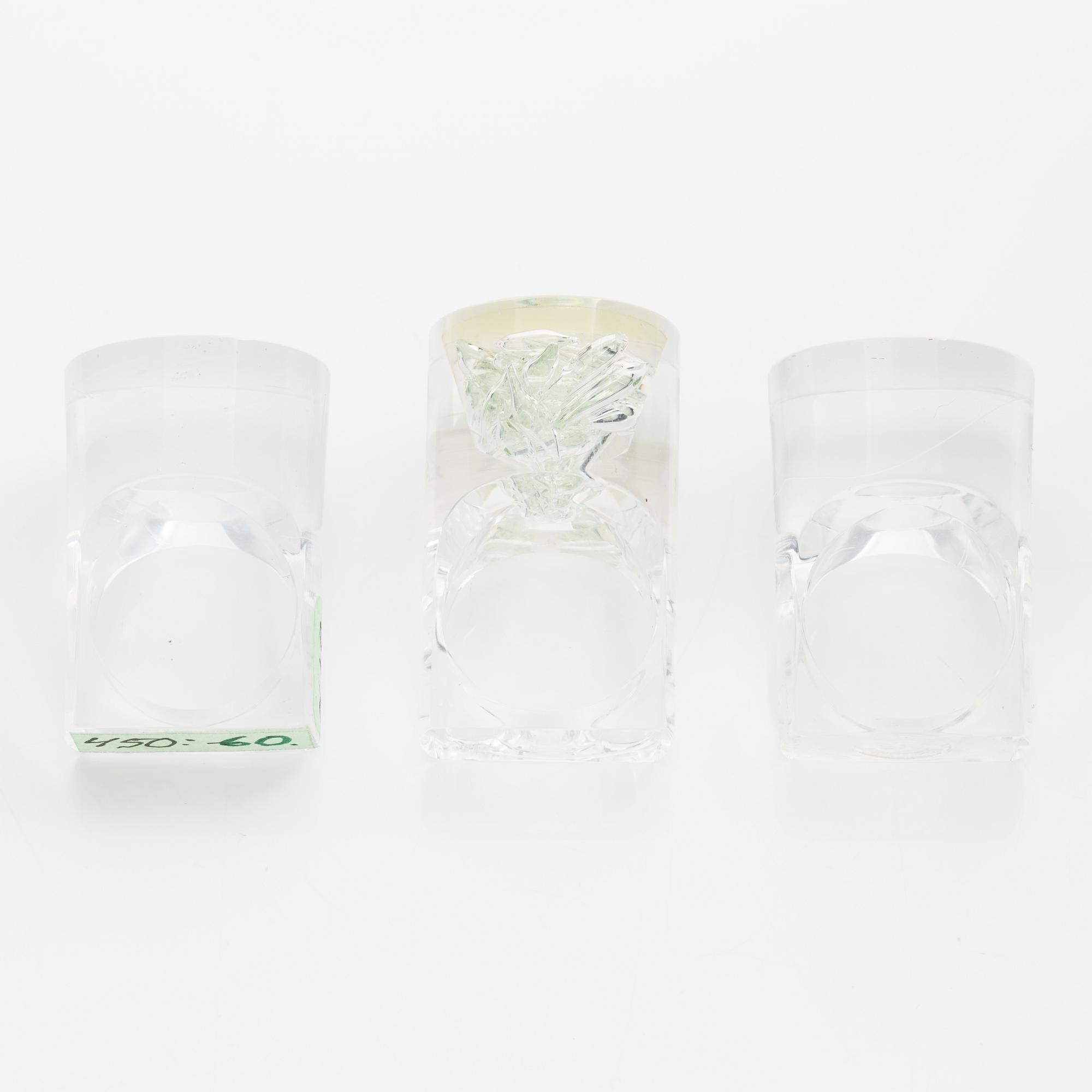 Siv Lagerström, tre ringar akrylplast, 1970-tal.