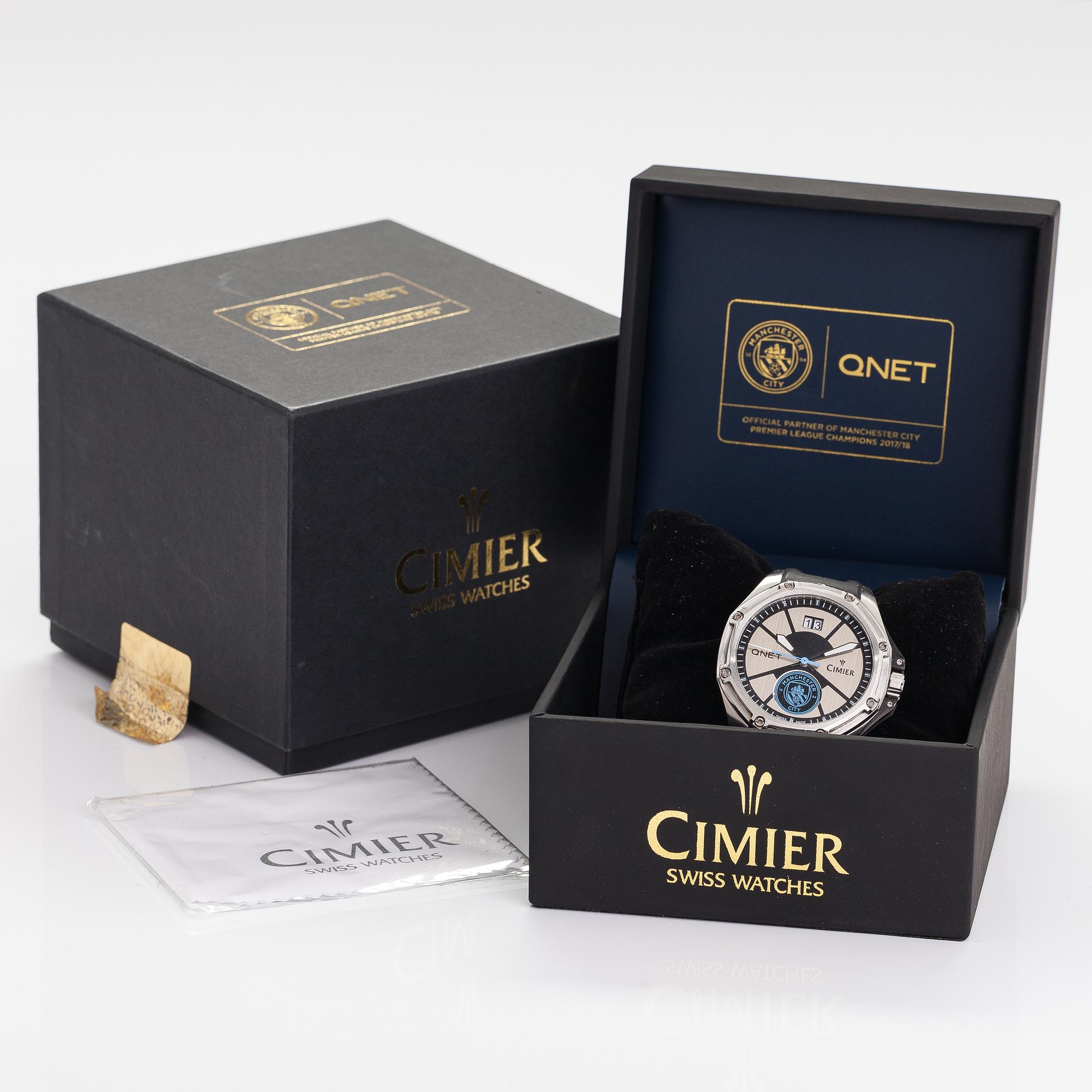 CIMIER, QnetCity Triumph Blue, wristwatch, 45 mm.