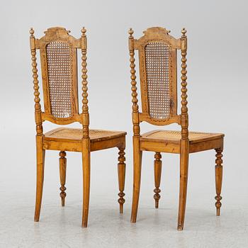 A pair of  neo-Renaissance style chairs, circa 1900.