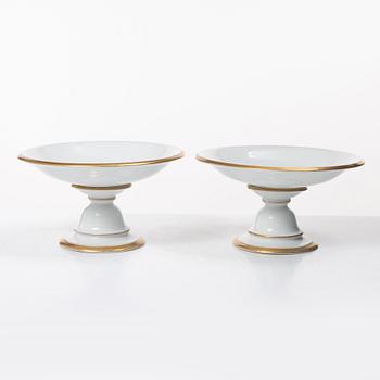 Pair of porcelain footed bowls, Bing & Gröndahl, 19th century.