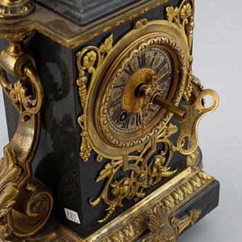 A Louis XVI-style mantel clock from Gustav Becker, ca 1900.