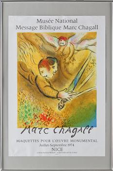 Marc Chagall · MARC CHAGALL, efter, utsällningsaffisch, Mourlot, Paris, 1900-talets andra hälft.