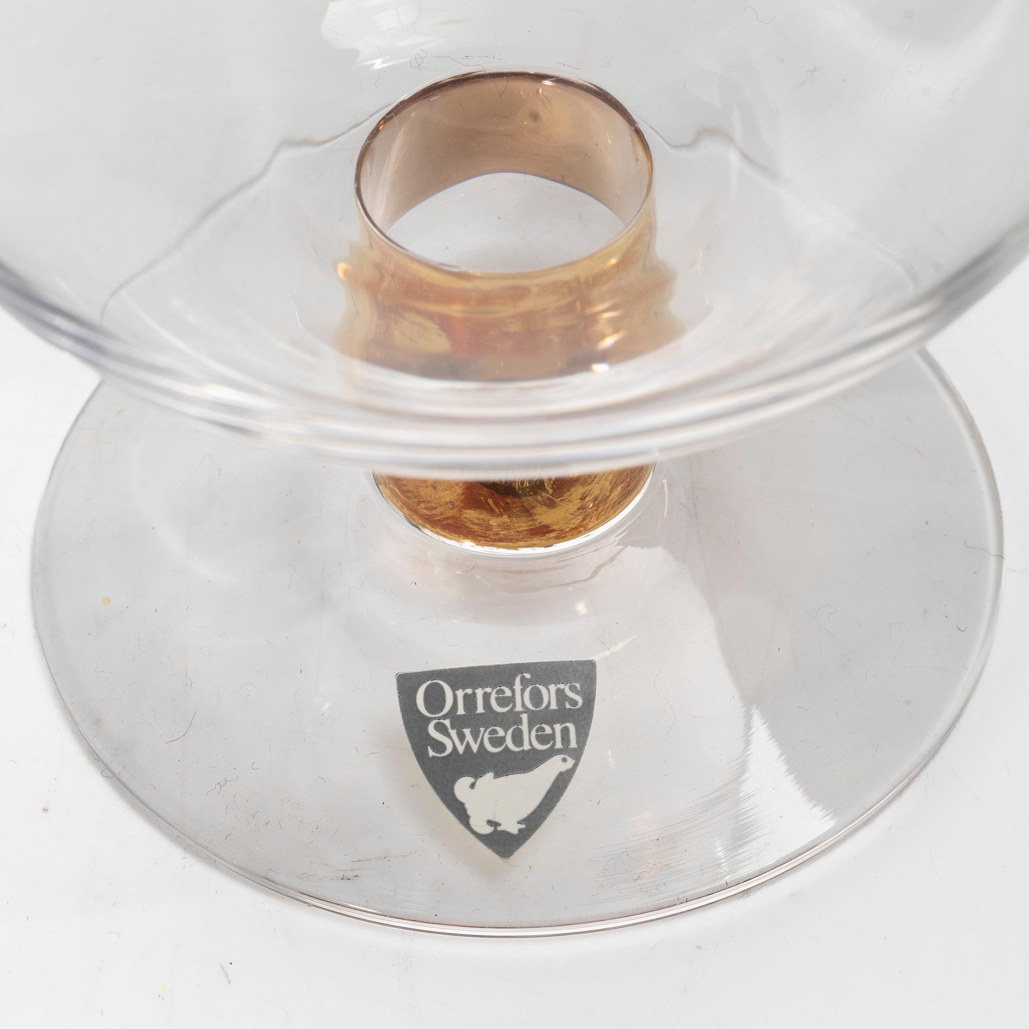 Gunnar Cyrén, Glass service, “Nobel”, 8 pieces, Orrefors.