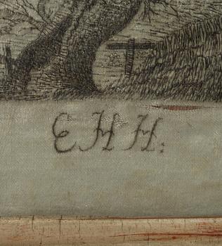 An Empire silk embrodery, early 19th Century.