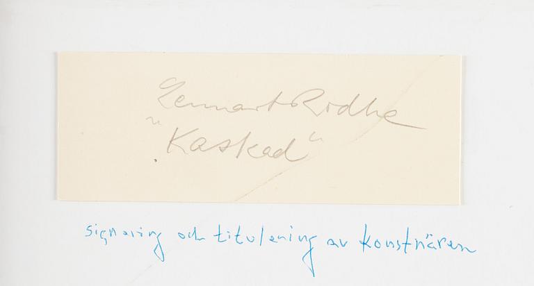 LENNART RODHE, gouache on paper, signed with monogram and signed dated 1955 on verso.