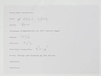 Dawid (Björn Dawidsson), "#6921 ur serien Bow", 2002.