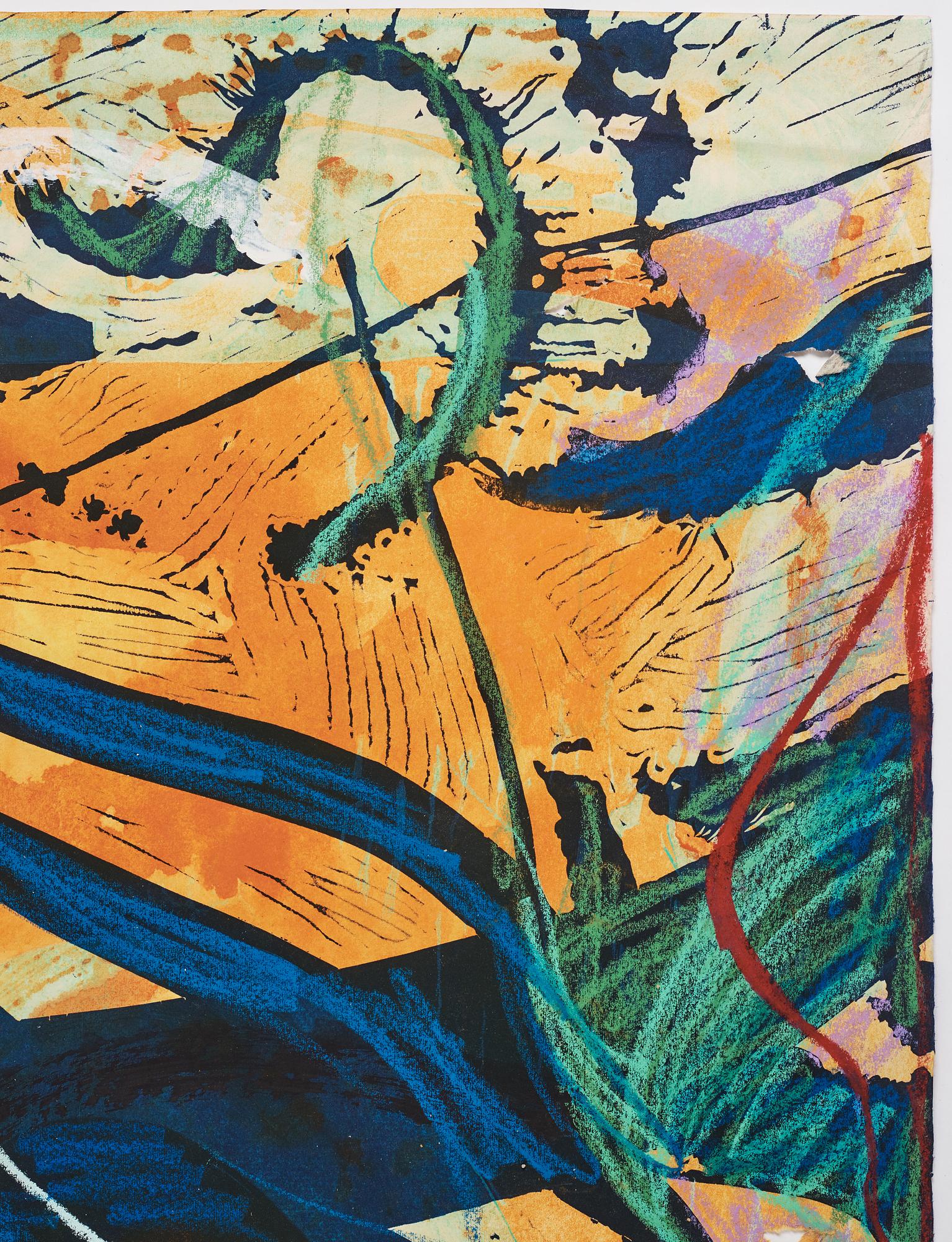 Steven Sorman, blandteknik, signerad och daterad 1988.