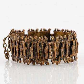 Pentti Sarpaneva, collier och armband, brons med ametist.