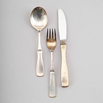 BESTICK, 24 delar, silver, "Uppsala", MGAB, Uppsala 1960-tal. Vikt ca 887 gram.