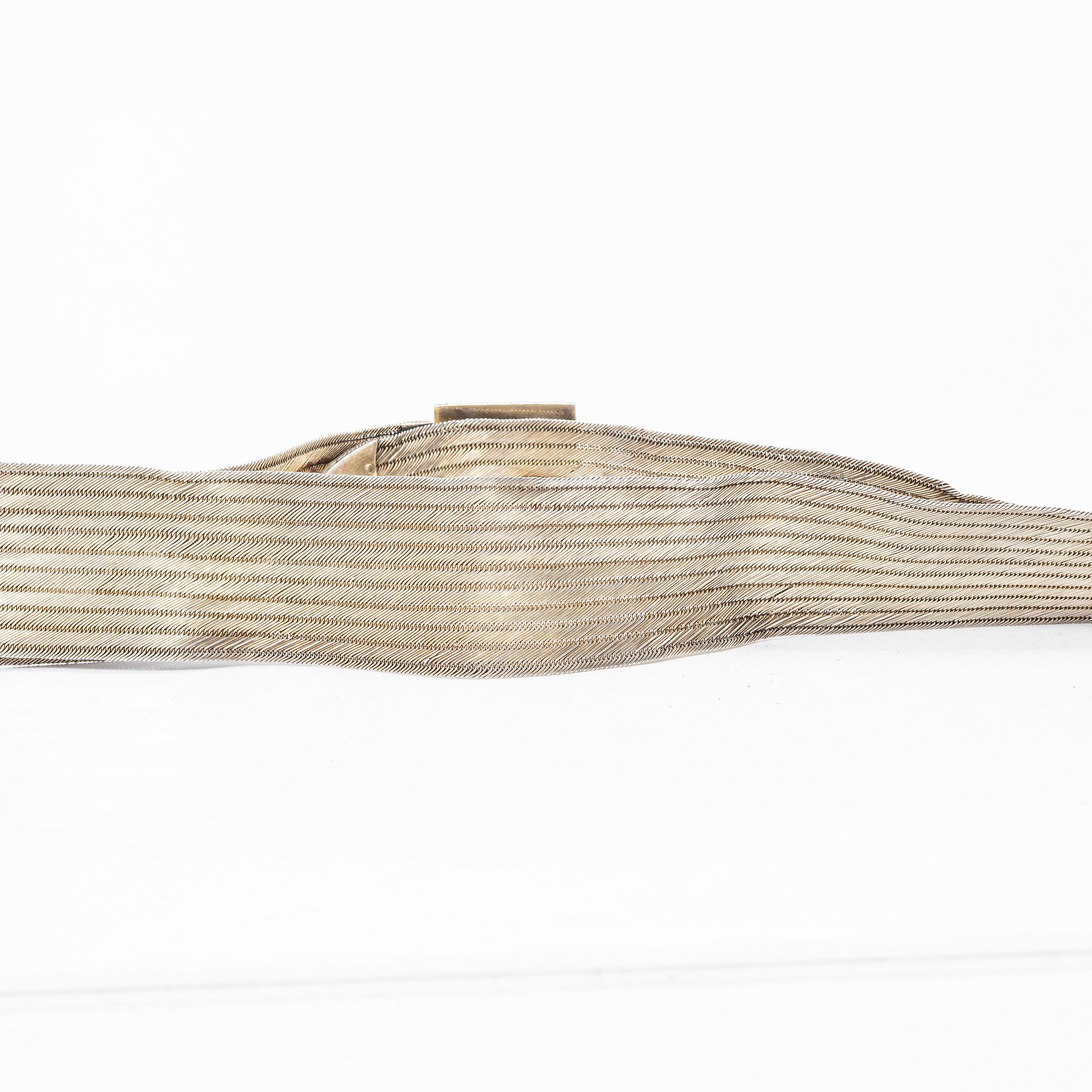 An Ottoman Empire silver belt, Turkey, circa 1880. Total weight approx. 418 g.