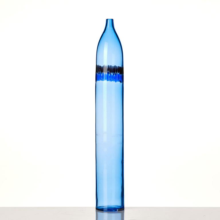 Peter Pelzel, a blue glass vase, Vistosi, 1960s.