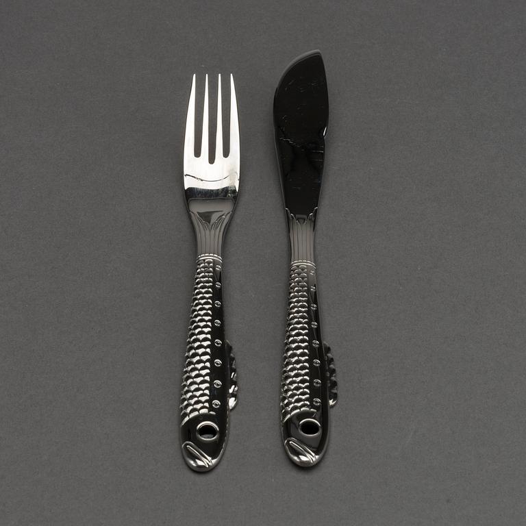 12+12 FISH CUTLERY "NOBEL" Gunnar Cyrén Gense.