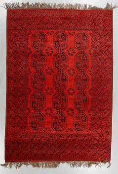 An Afghan rug, old/semi antique, 288 x 212 cm.