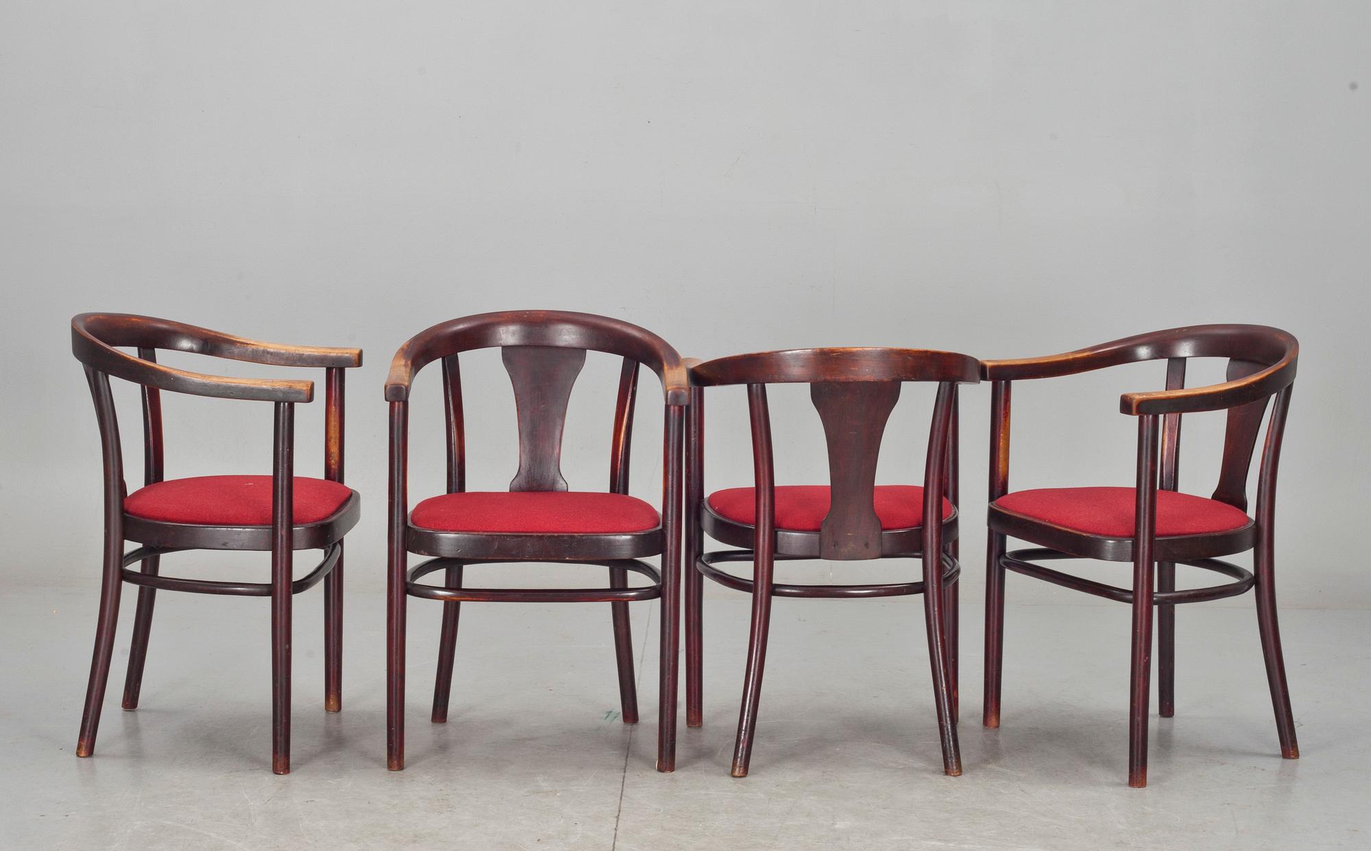 KARMSTOLAR, 4 st Thonet, 1900-talets första hälft.