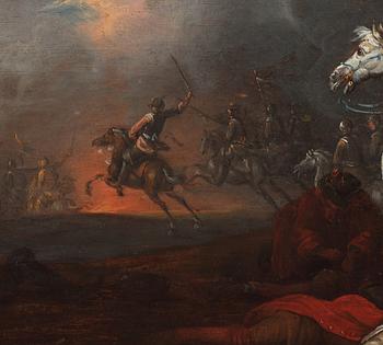 Jan van Huchtenburg Attributed to, Battlescene (possibly Battle of Gadebusch 1712).