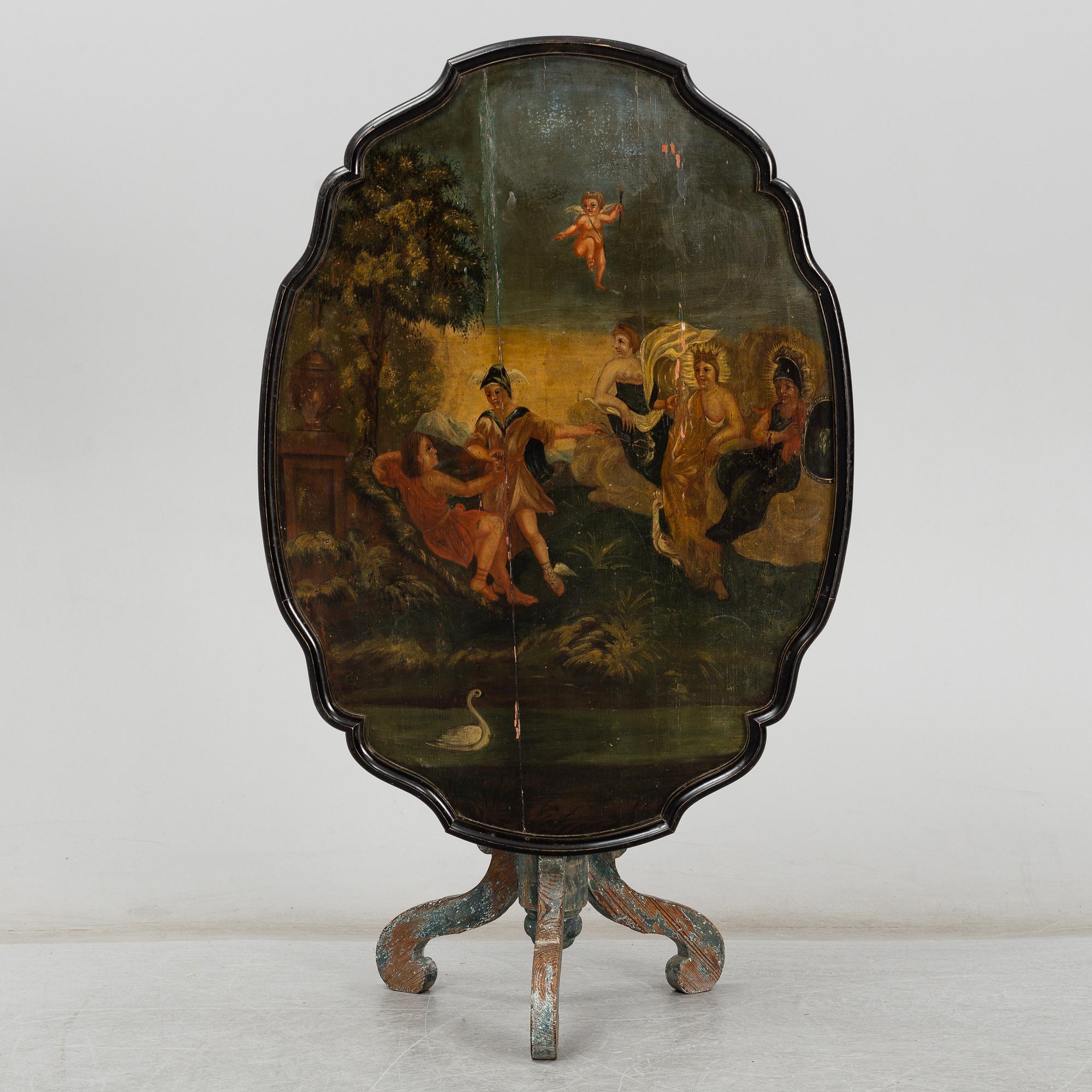 A Swedish mid 18th century tilt top table.