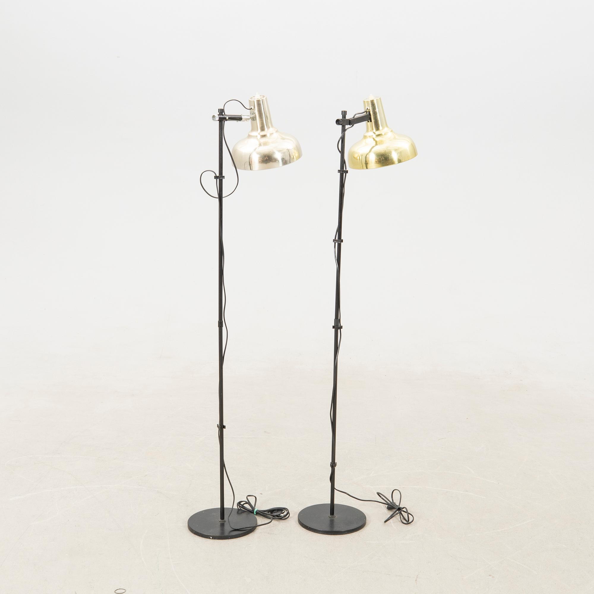 Floor lamps a pair Pile products Landskrona late 20th century.