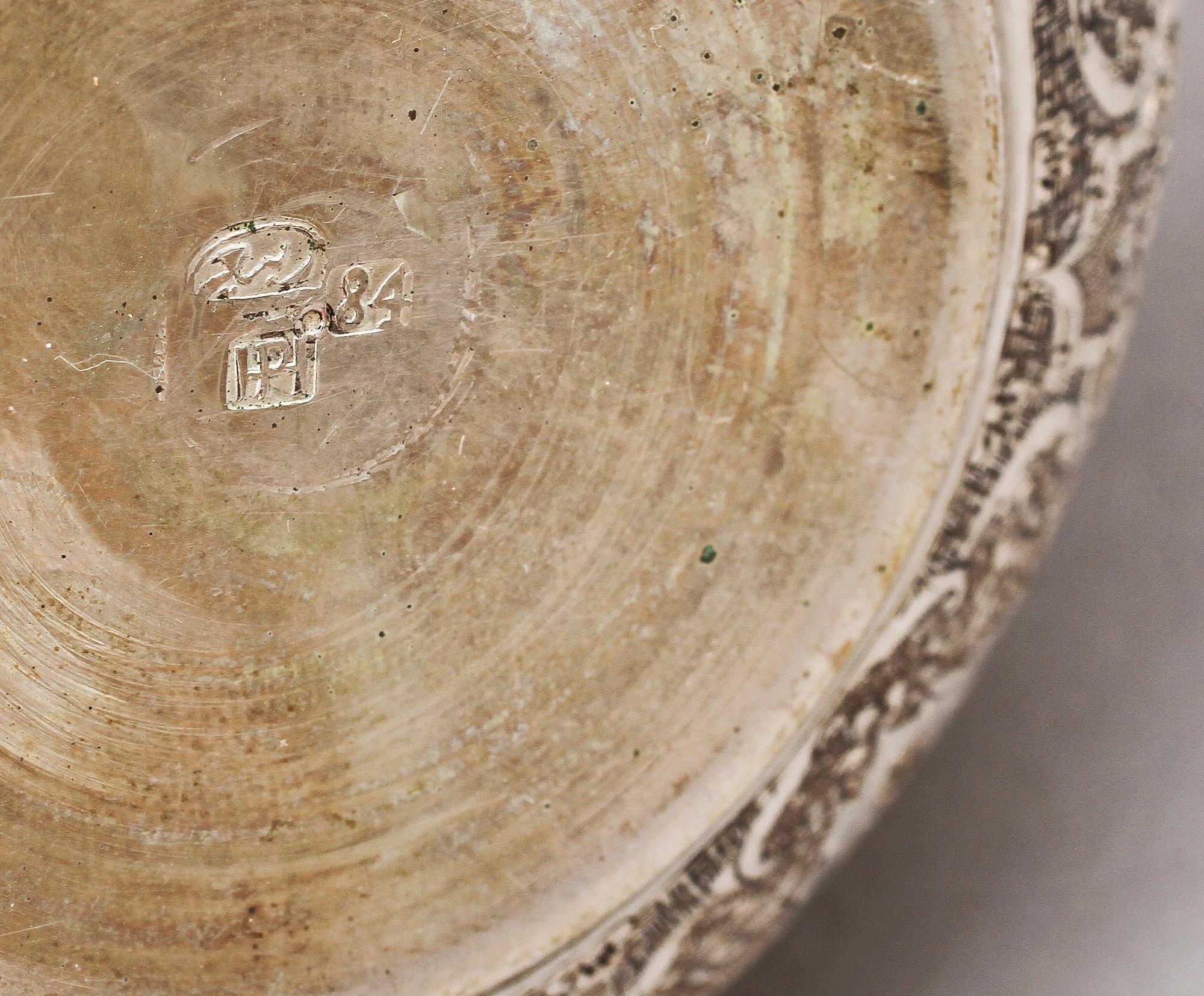 SKÅLAR, 6 st, silver, orientaliska, 1900-tal. Tot. v. ca 870 g.