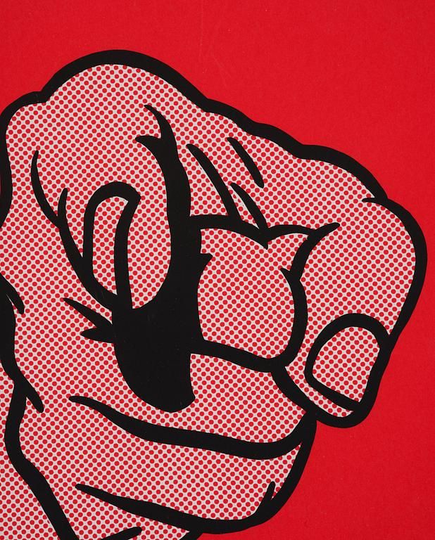 Roy Lichtenstein, "Finger Pointing", ur "New York Collection for Stockholm".