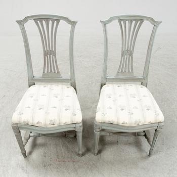 Stolar, 12 st, gustaviansk stil, 1900-tal.