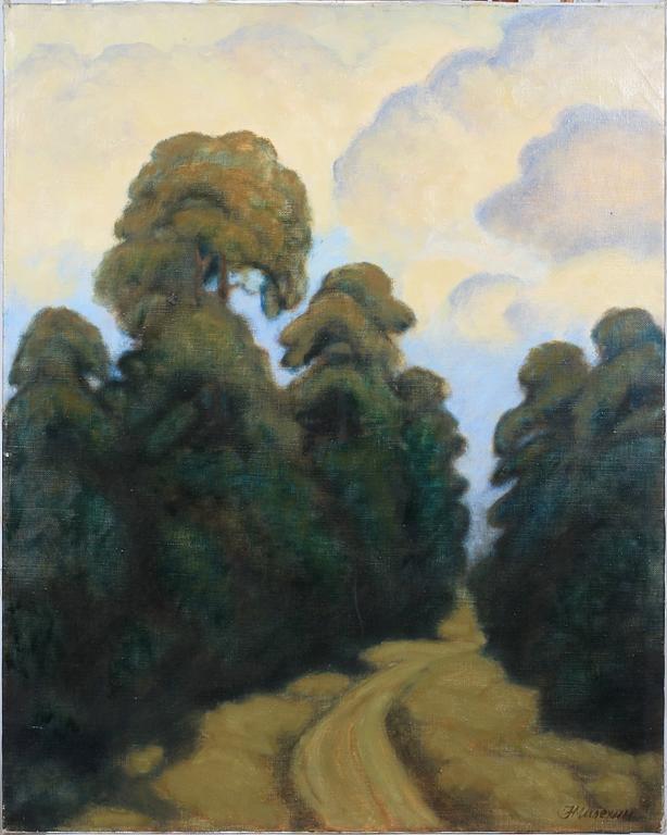 OKÄND KONSTNÄR, olja på duk, Ryssland. Sign och dat a tergo 1990.