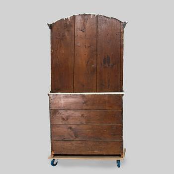 A Swedish Rococo cupboard, 18th century.