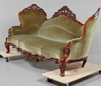 SOFFA, nyrokoko, sent 1800-tal.