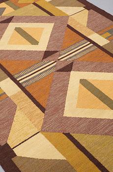 Kerstin Persson, A CARPET, flat weave, ca 277 x 184 cm, a woven signature KP, an embroidered signature AÖ.