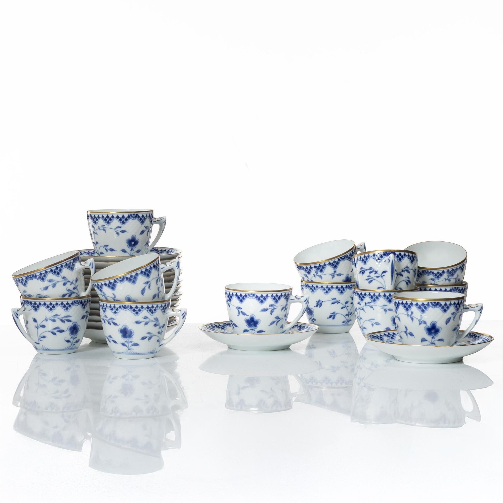 Bing & Grøndahl, kaffeservis, 13 delar, porslin, "Sommerfugl", Danmark.