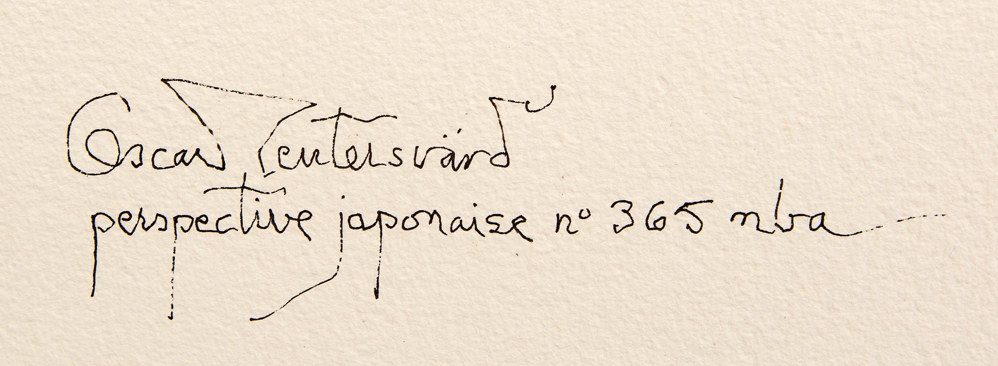 Oscar Reutersvärd, water color,, signed.